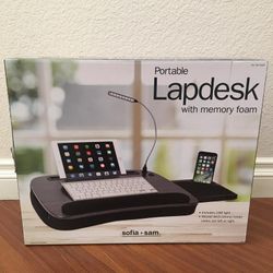 Portable Lapdesk Workstation with Memory Foam