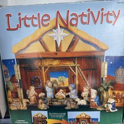 Little Nativity Set Petite Creche 14 Piece Set  Costco #663178