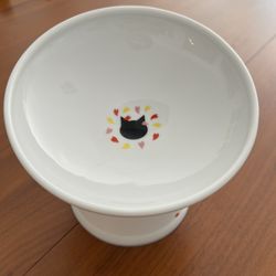 Tilted Raised Cat Food bowl, 2 Cup