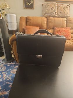 SAMSONITE BRIEF CASE BLACK WITH SHOULDER STRAP