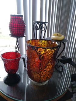 Assorted candle holders