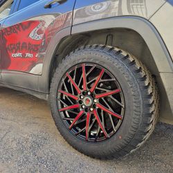 18x8 Revolution Racing Wheels And Tires 235/60/18 Atturo XT
