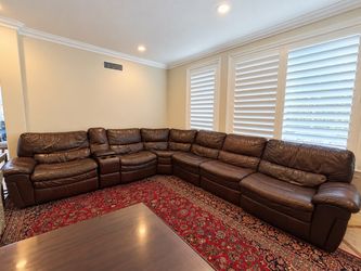 Macy’s Leather Sectional – 115” x 145”