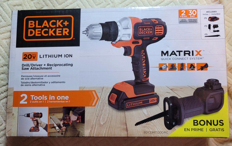 Black & Decker Cordless Drill / Driver + Reciprocating Saw – NEW UNOPENED