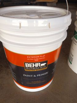 Three 5 gallon bucket new paint exterior