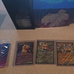 Pokémon journey together. 152 base cards no hollow, Hollow, RH. 3 EX cards, Dividers, 8 empty packs.