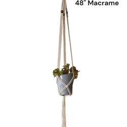 48" Single Pocket Cotton Macrame