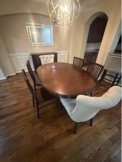 Dining table and chairs