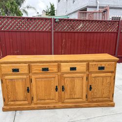 Mission 4 Door 4 Drawer Oak Sideboard - Michael's Cherry