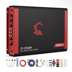 2026 High Power 4 Channel Car Amplifier - 6800W Max, 4x170W RMS @2Ω, 2 Bridged Channels (340W) -Your Commute De-Stresser & Old Car Revival Kit