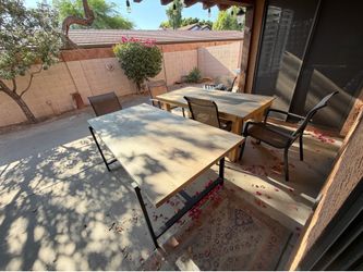 Two tables and 5 ￼chairs