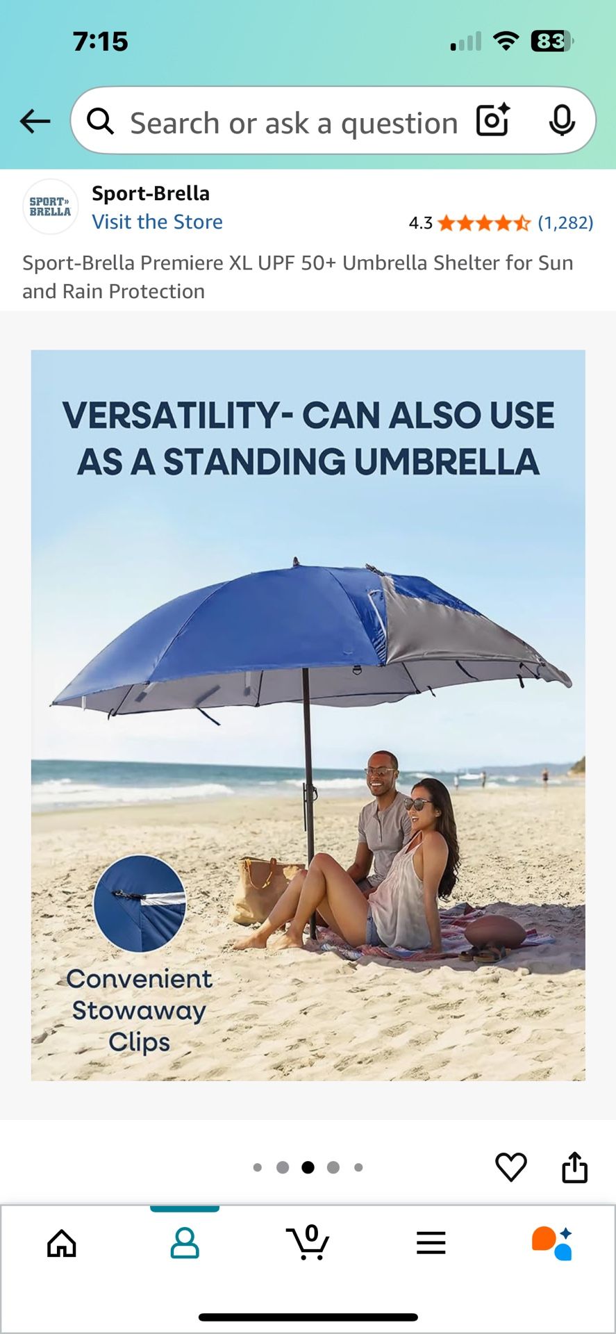 Bella Sport— Oversized Beach Umbrella