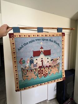 Noah's Ark Woven Tapestry Wall Hanging