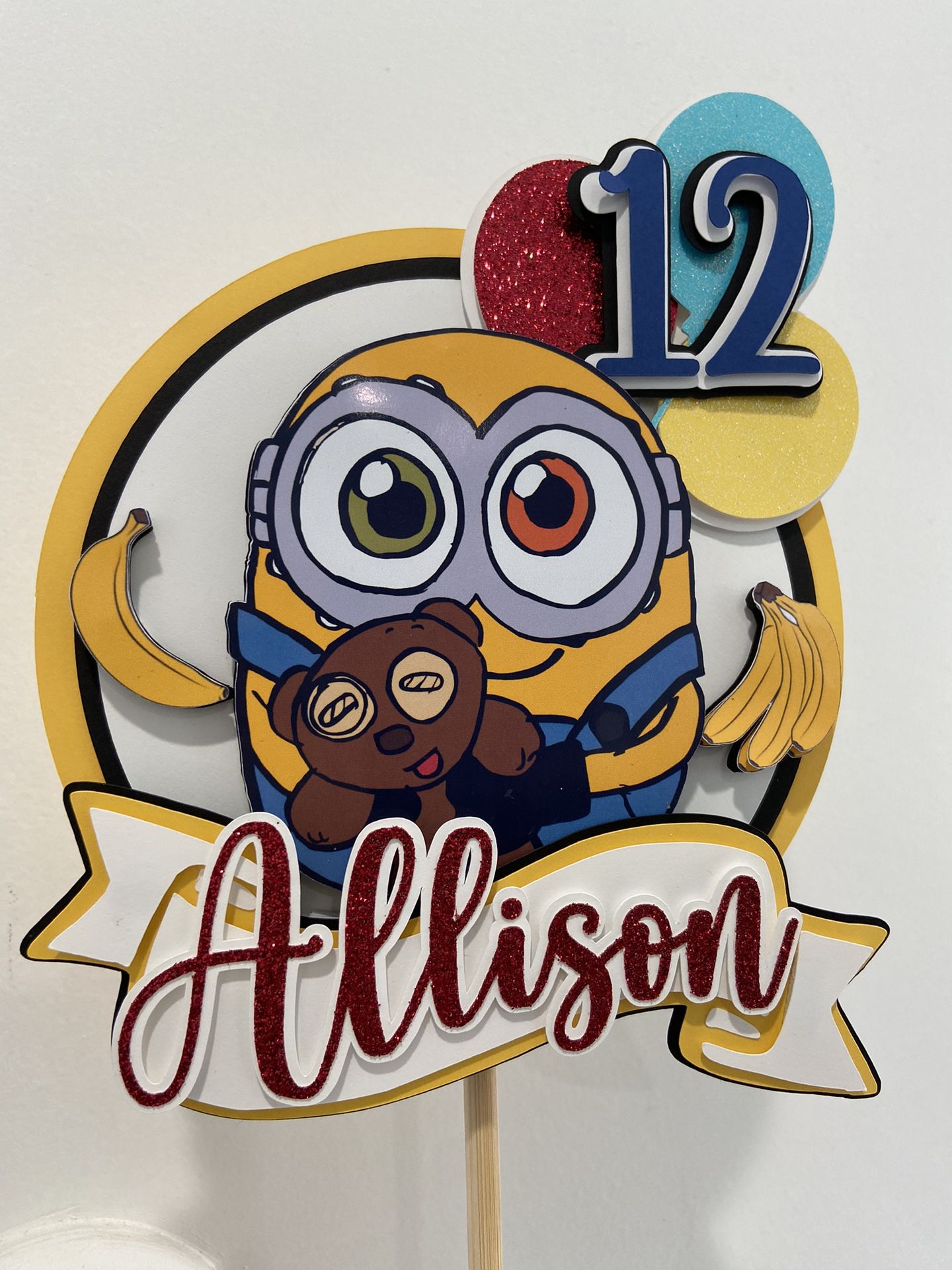 Minions Cake Topper, Toppers, Party,