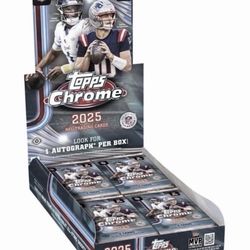 2025 Topps Chrome Football Hobby Boxes X 10
