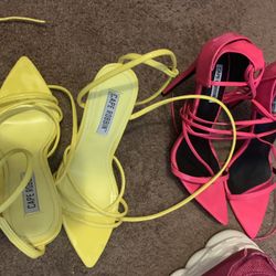 Hi heels Pink Size 8..(Yellow Size 6.. Sold!)With Scraps $45 For Both..this Week!!