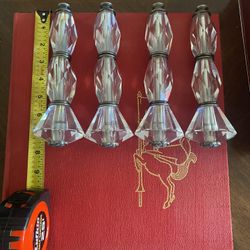 7 1/2” Long Crystal Knobs (4)