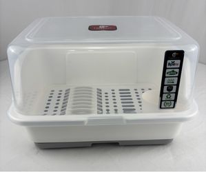 Tomorotec Medium Dish Drying Rack with Cover Lid & Drainboard For Sale $18.00 50%+ OFF Retail $36.99