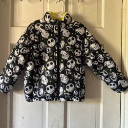 Disney Nightmare Before Christmas Puffer Coat Jacket Size 4t