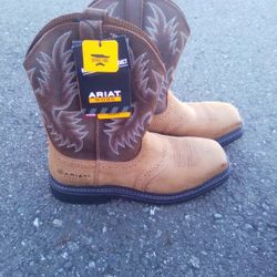 Ariat Steel Toe Boots - New Size 9