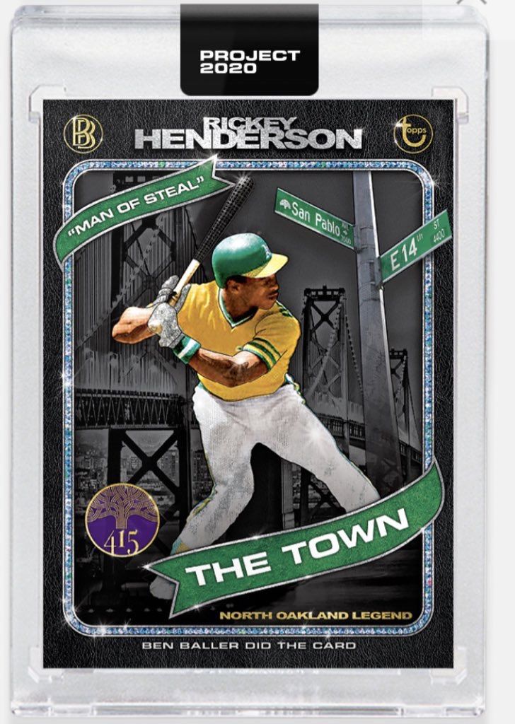 Topps Project 2020 Rickey Henderson by Ben Baller