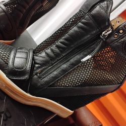 Lamb  See Through Zip Up Wedges 