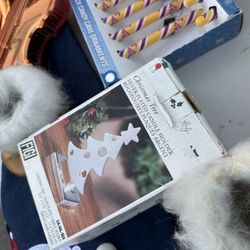 CHRISTMAS SILVER PLATED CANDLE HOLDER TREE SHAPE - 15$ Vintage New Big 