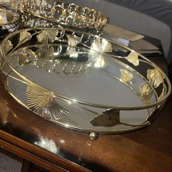 Perfume Organize Mirror  Tray 