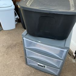 One storage With 3 Drawers, One Storage Bin Both For $15