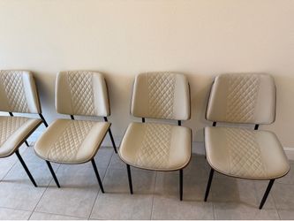 Faux leather dining chair with walnut bentwood