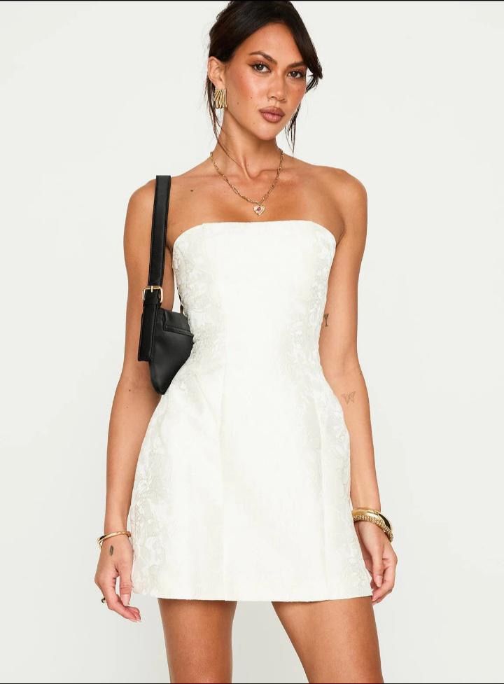 *NEW* Heaven Sent Strapless Mini Dress White - Us 8 , Us 10 , Us 12 /White