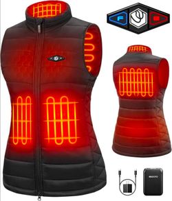 WASOTO Heated Women's Vest With 16000mAh Battery Pack, Charger Included, Washable, Rechargeable (Medium size)