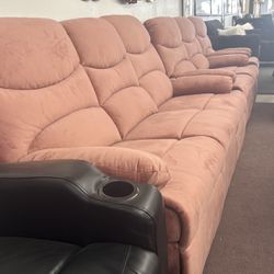 Sofa, Loveseat, Chair With Total Of 5 Recliners