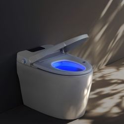 Smart Toilet with Bidet Built-in, Bidet Toilet with LED Nightlight, Smart toilet with AUTO Open&Close/Remote Contro