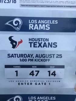 Rams vs Texans