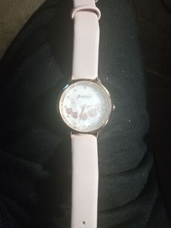 Women's Rose Gold Heart Dial Watch