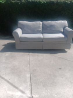 Light Gray Fabric Two-Seat Sofa