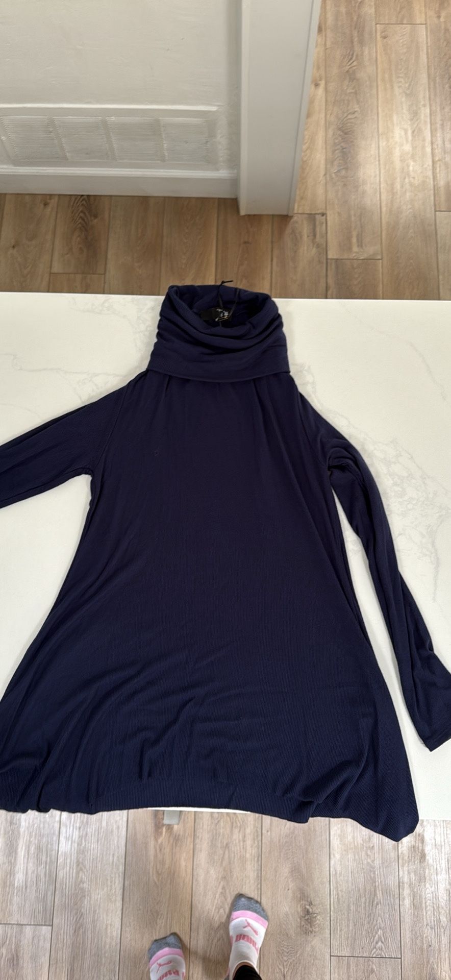 Blue Turtleneck Tunic 