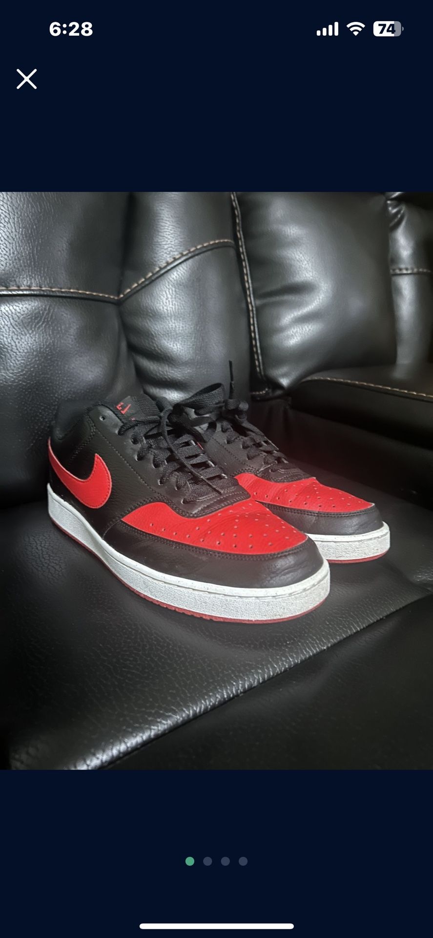 Nike University Red Court Vision Low 10 1/2 **READ DESCRIPTION**