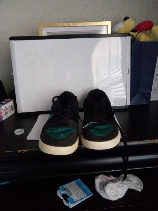 Green and Black Nike Shoes