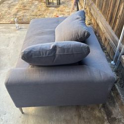 Gray chaise lounge / small sofa