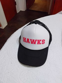 Hawks Trucker Hat Black and White