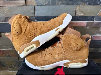 Air Jordan 6 Retro Wheat Men’s Size 9 Suede 384664-705