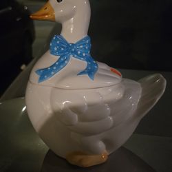 Goose cookie jar