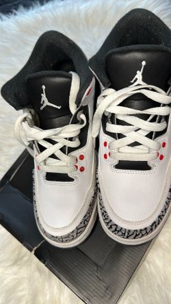 Jordan 3. Red black white. Size 7