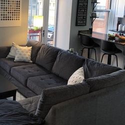 Grey Sectional Couch With Daybed