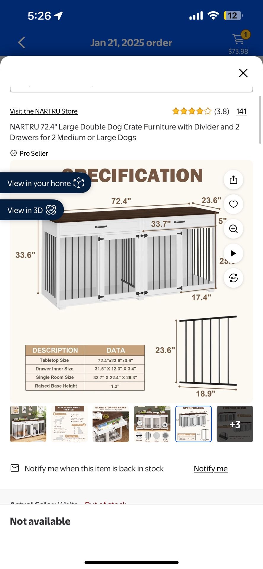 Large Double Dog Crate