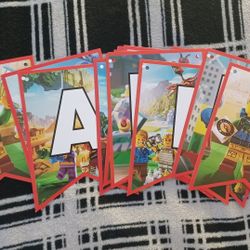 Sandbox Game Banner For Birthday Party Decoration

