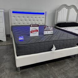 New Queen Bed Frame With Mattress