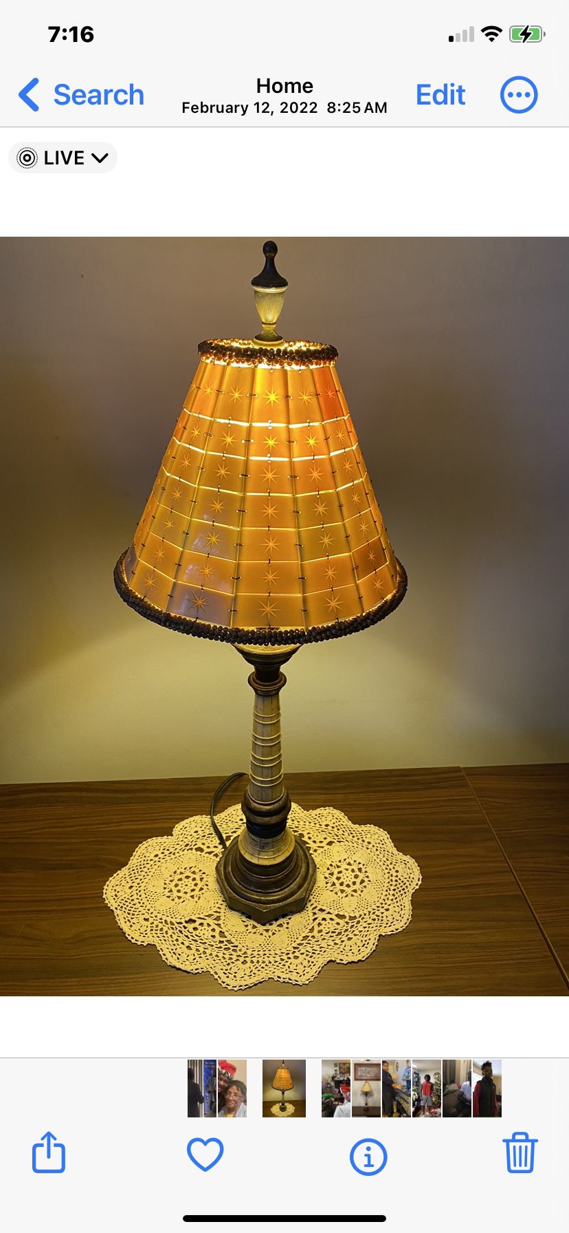 Antique Shell Lamp